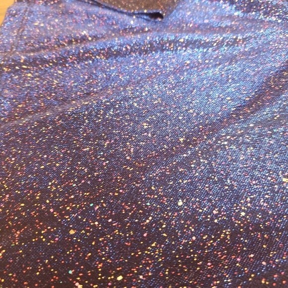 Moody Maximalist Sparkly Night Sky Blouse cut out twist front Long Sleeve Top - Picture 4 of 7